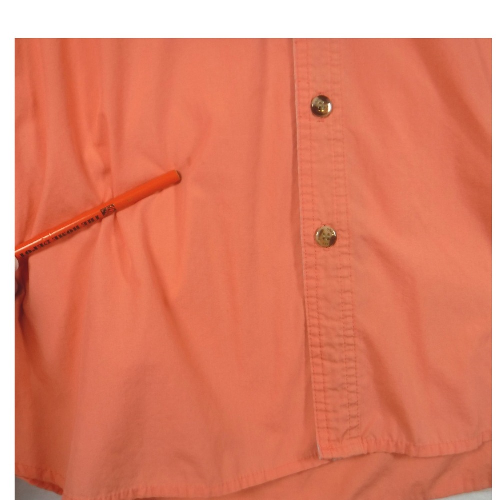Lady Drake Boyfriend Cut Fishing Shirt Coral Orange Womens Medium Long Sleeve - Picture 3 of 10